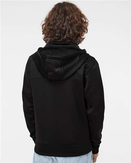 Unisex Poly-Tech Full-Zip Hooded Sweatshirt - Black