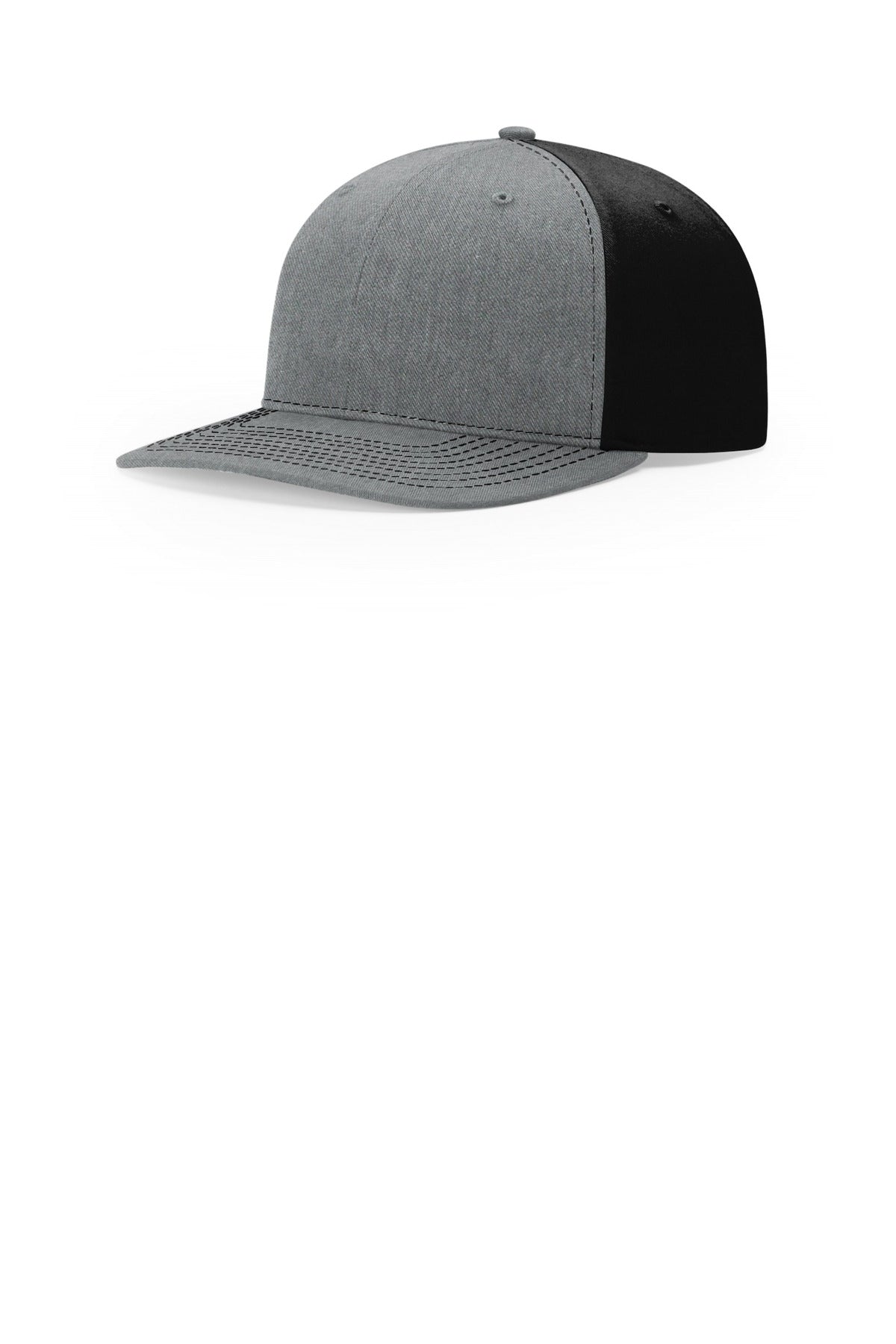 Richardson Solid Twill Trucker - Heather Grey/ Black