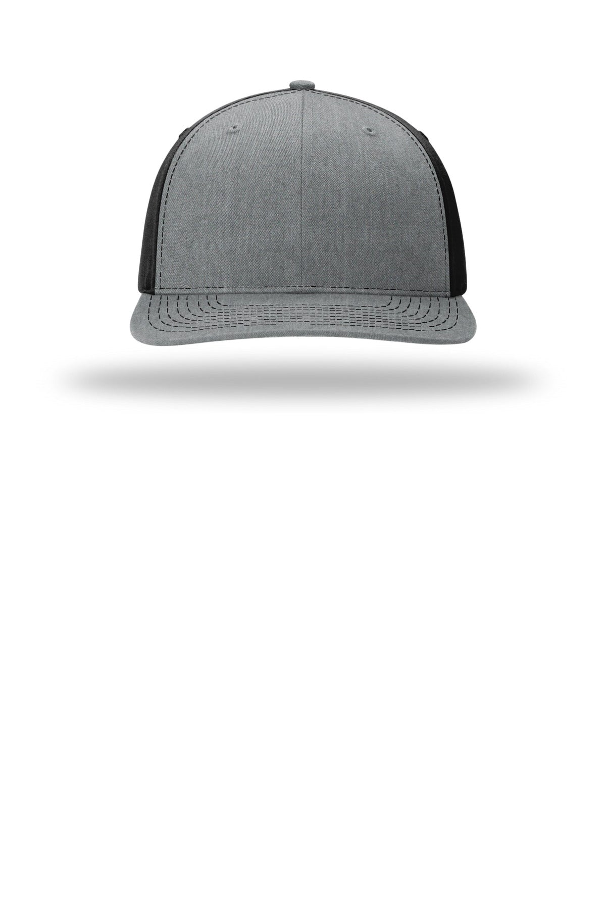 Richardson Solid Twill Trucker - Heather Grey/ Black