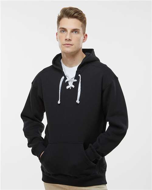 Men's Sport Lace Hooded Sweatshirt - Black