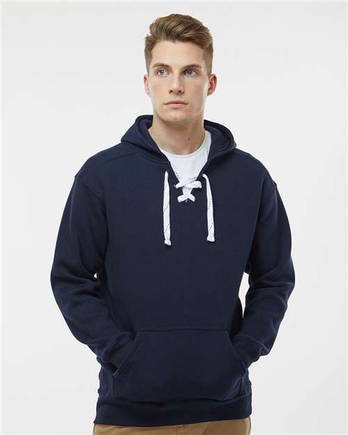 Men's Sport Lace Hooded Sweatshirt - Navy
