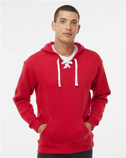 Men's Sport Lace Hooded Sweatshirt - Red
