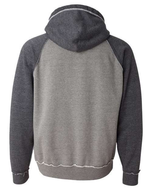 Men's Vintage Heather Hooded Sweatshirt - Smoke Heather/ Charcoal Heather