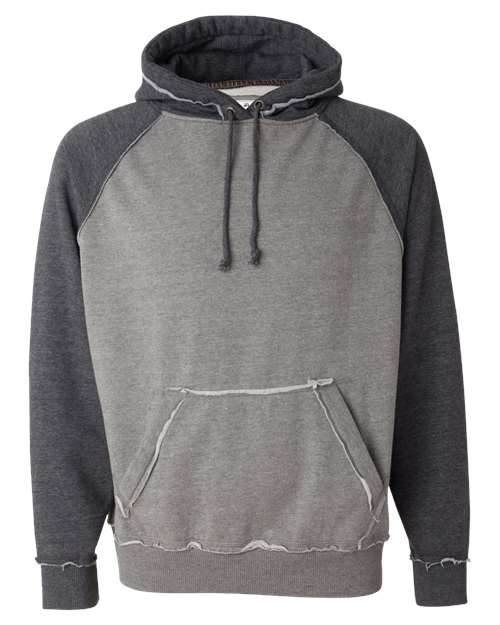 Men's Vintage Heather Hooded Sweatshirt - Smoke Heather/ Charcoal Heather