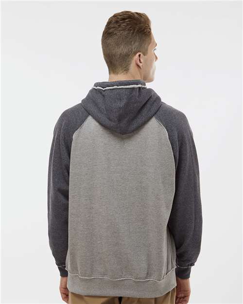 Men's Vintage Heather Hooded Sweatshirt - Smoke Heather/ Charcoal Heather