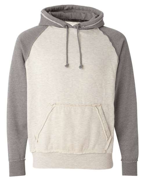Men's Vintage Heather Hooded Sweatshirt - Oatmeal Heather/ Smoke Heather