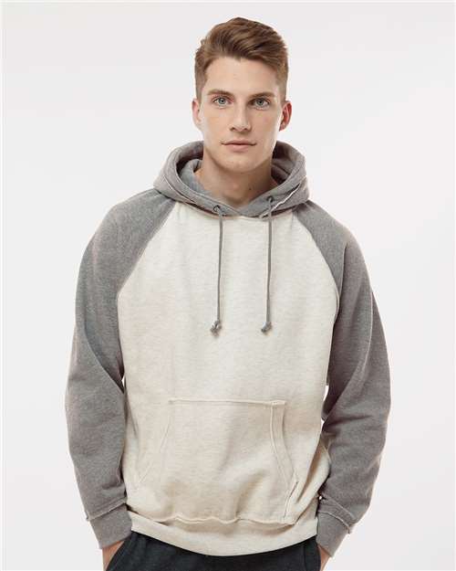 Men's Vintage Heather Hooded Sweatshirt - Oatmeal Heather/ Smoke Heather