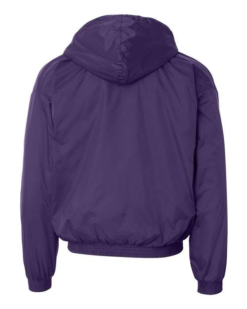 Unisex Fleece Lined Hooded Jacket - Purple