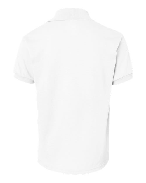Youth EcoSmart® Jersey Polo - White
