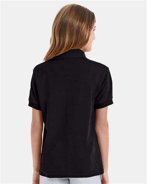 Youth EcoSmart® Jersey Polo - Black