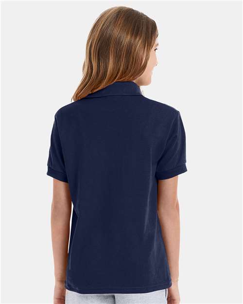 Youth EcoSmart® Jersey Polo - Navy