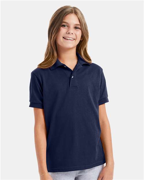 Youth EcoSmart® Jersey Polo - Navy