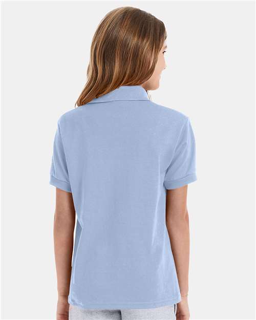 Youth EcoSmart® Jersey Polo - Light Blue