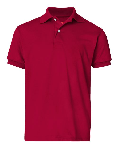 Youth EcoSmart® Jersey Polo - Deep Red