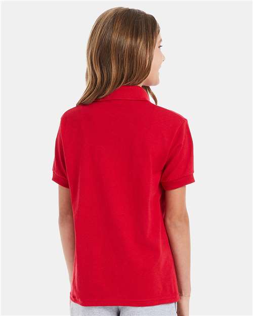 Youth EcoSmart® Jersey Polo - Deep Red