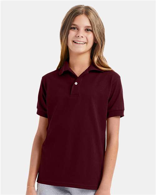 Youth EcoSmart® Jersey Polo - Maroon