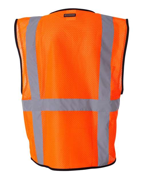 Unisex Economy Mesh 6-Pocket Vest - Orange