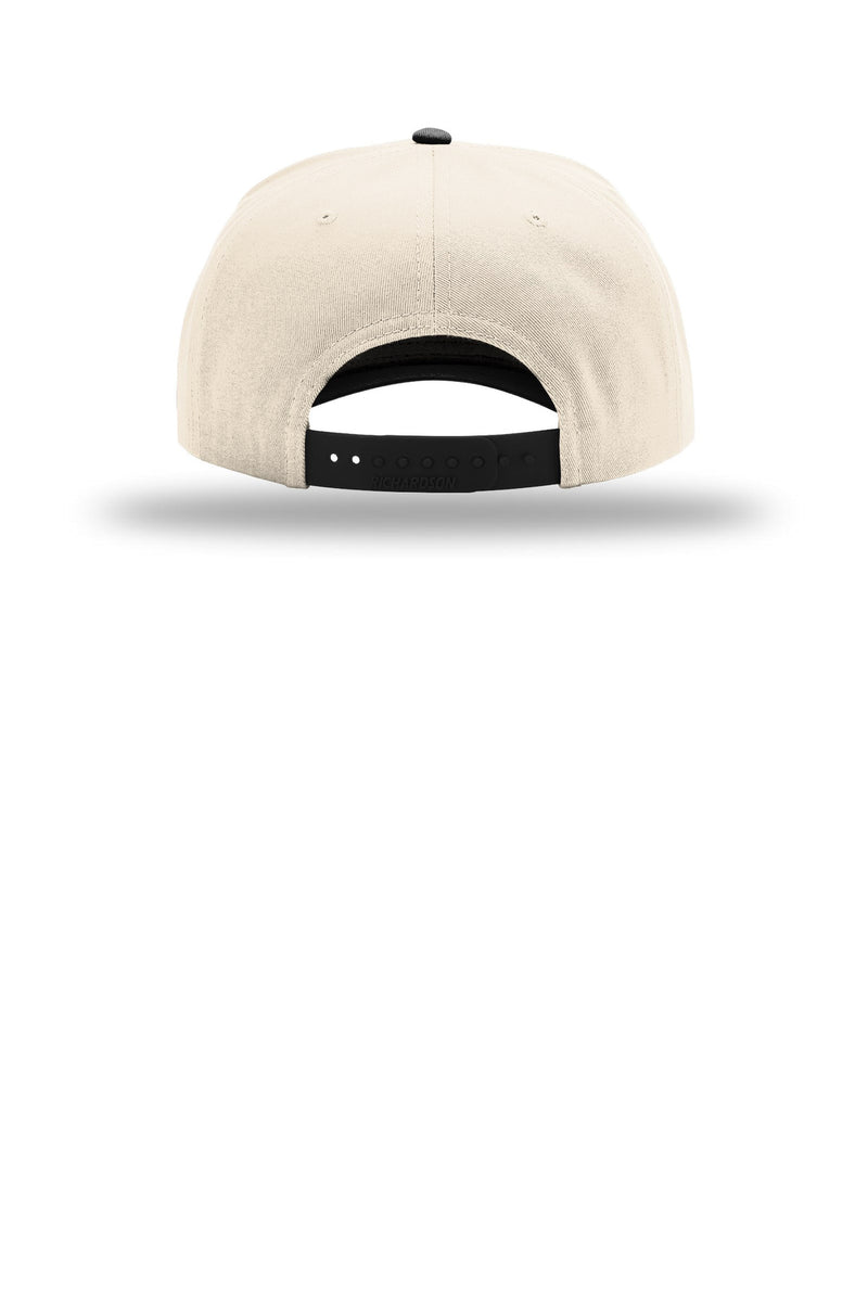 Richardson Full Fabric 5-Panel Champ - Cream/ Cream/ Black