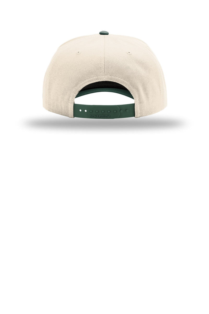 Richardson Full Fabric 5-Panel Champ - Cream/ Cream/ Dark Green