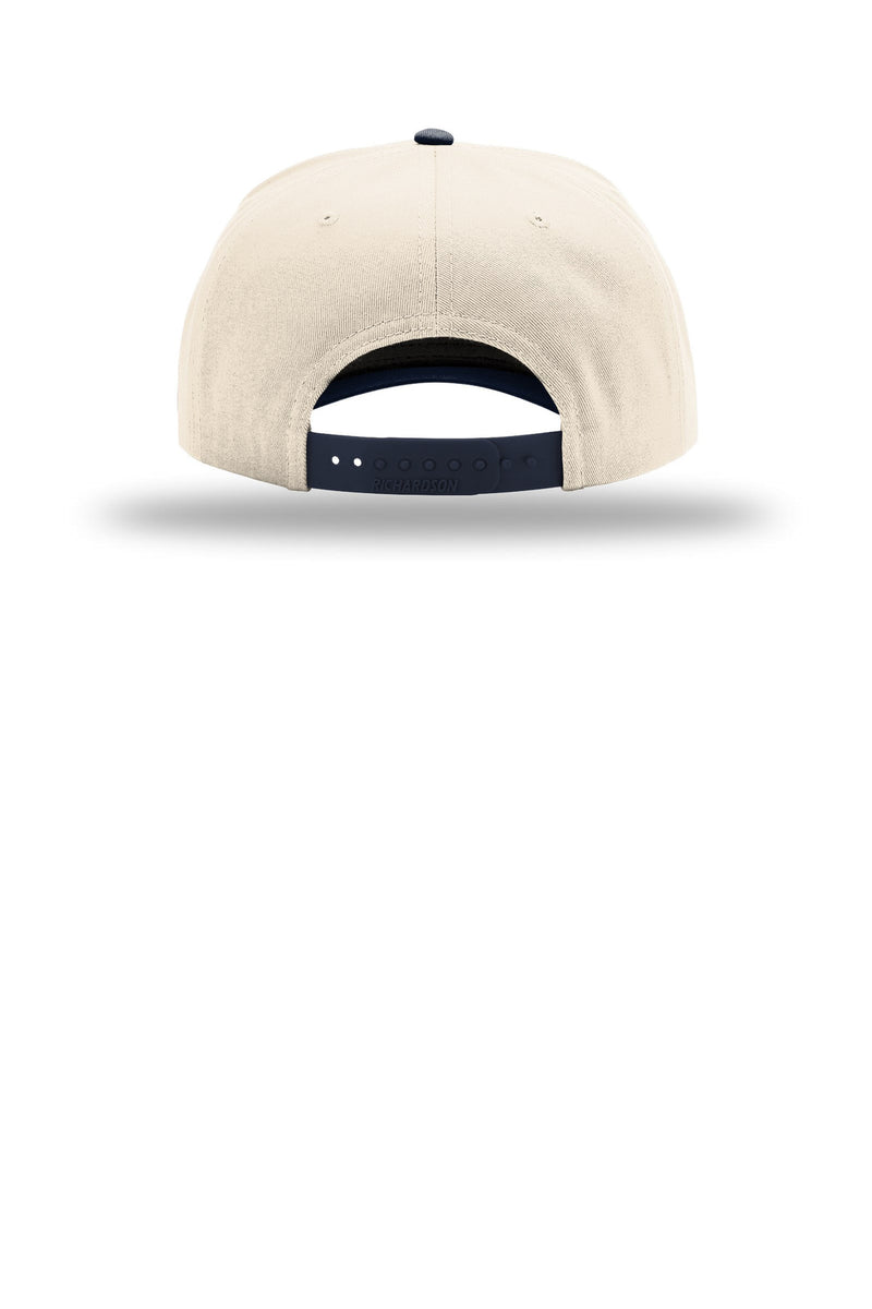 Richardson Full Fabric 5-Panel Champ - Cream/ Cream/ Navy