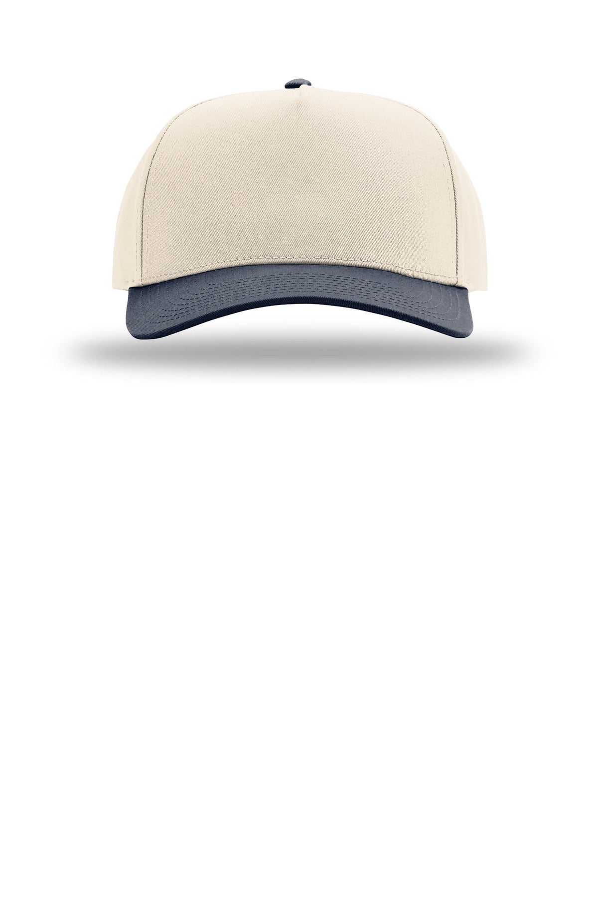 Richardson Full Fabric 5-Panel Champ - Cream/ Cream/ Navy