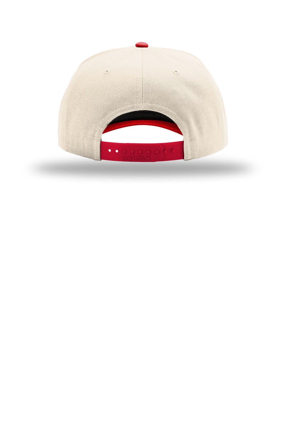 Richardson Full Fabric 5-Panel Champ - Cream/ Cream/ Red