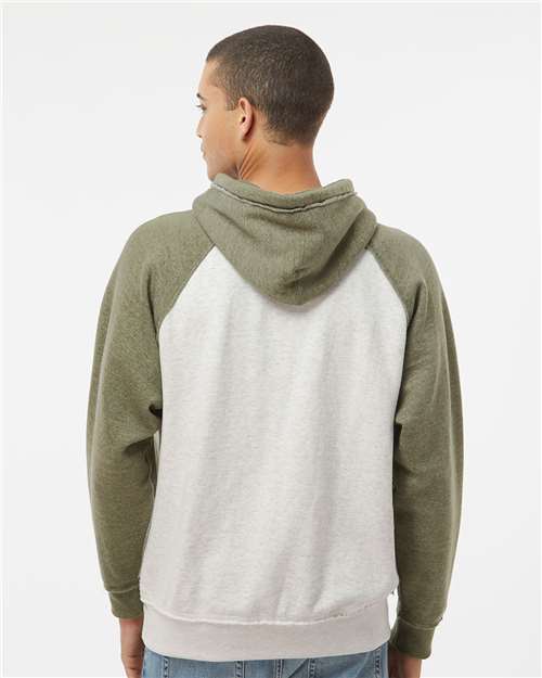 Men's Vintage Heather Hooded Sweatshirt - Oatmeal Heather/ Army Heather