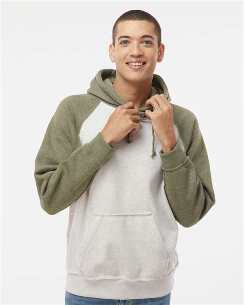 Men's Vintage Heather Hooded Sweatshirt - Oatmeal Heather/ Army Heather