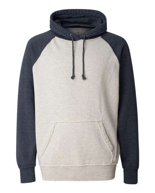Men's Vintage Heather Hooded Sweatshirt - Oatmeal Heather/ Vintage Navy Heather