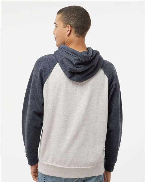 Men's Vintage Heather Hooded Sweatshirt - Oatmeal Heather/ Vintage Navy Heather