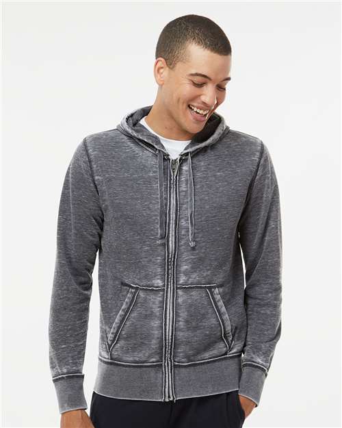 Men's Vintage Zen Fleece Full-Zip Hooded Sweatshirt - Dark Smoke