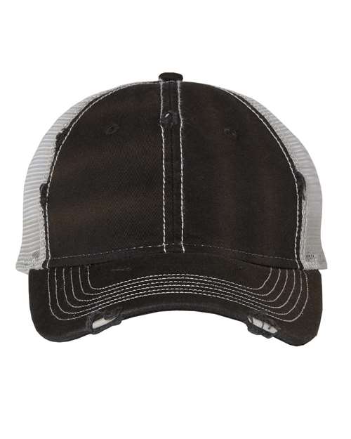 Bounty Dirty-Washed Mesh-Back Cap - Black/ Silver