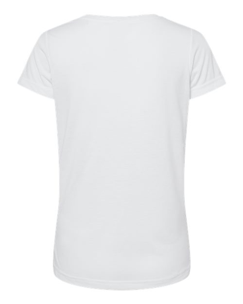 Women's Polyester Sublimation Tee - White