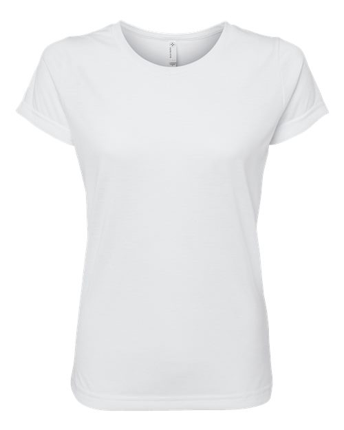 Women's Polyester Sublimation Tee - White