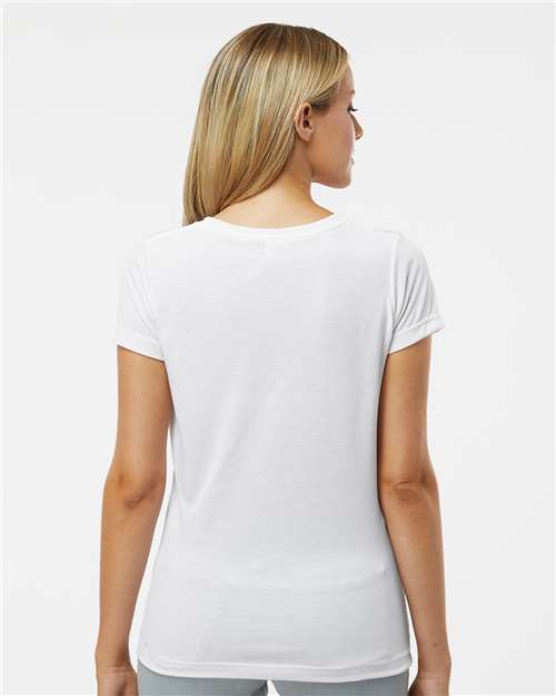 Women's Polyester Sublimation Tee - White