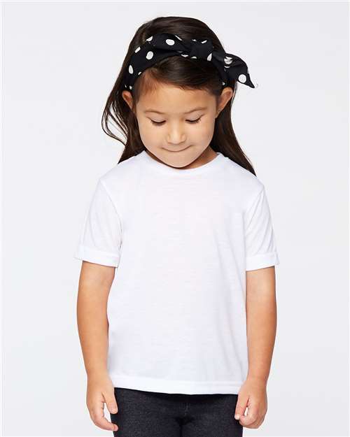 Toddler Polyester Sublimation Tee - White
