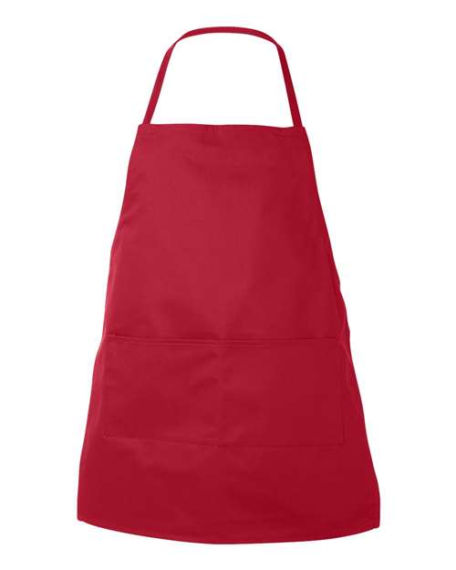 Two-Pocket Butcher Apron - Red