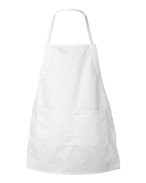 Two-Pocket Butcher Apron - White