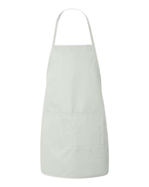 Long Butcher Block Apron - White