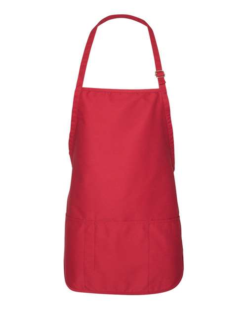 Adjustable Neck Strap Apron - Red