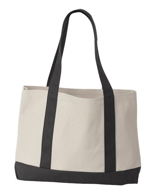 Leeward Boater Tote - Natural/ Black