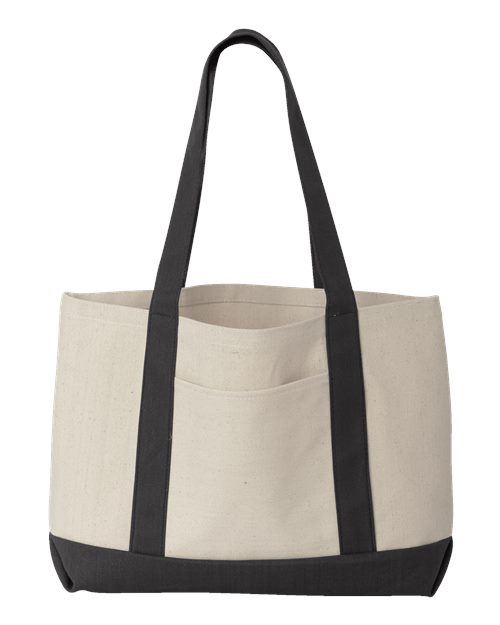 Leeward Boater Tote - Natural/ Black