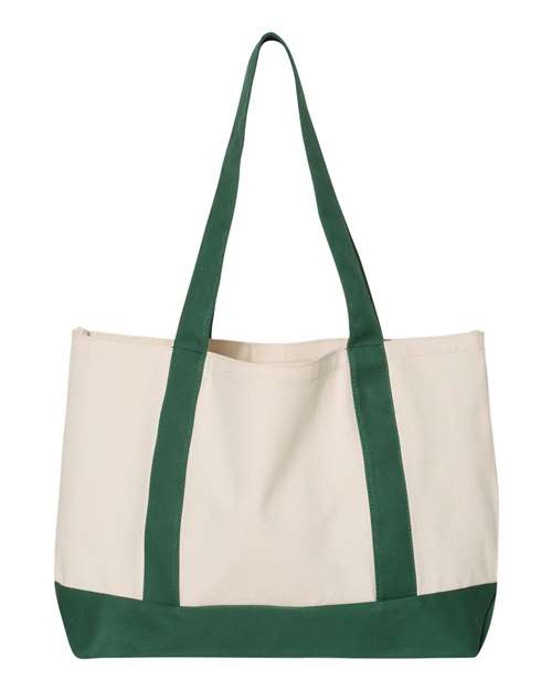 Leeward Boater Tote - Natural/ Forest