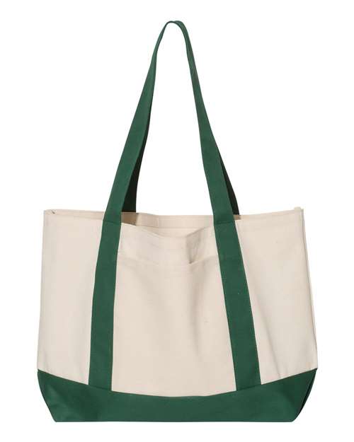 Leeward Boater Tote - Natural/ Forest