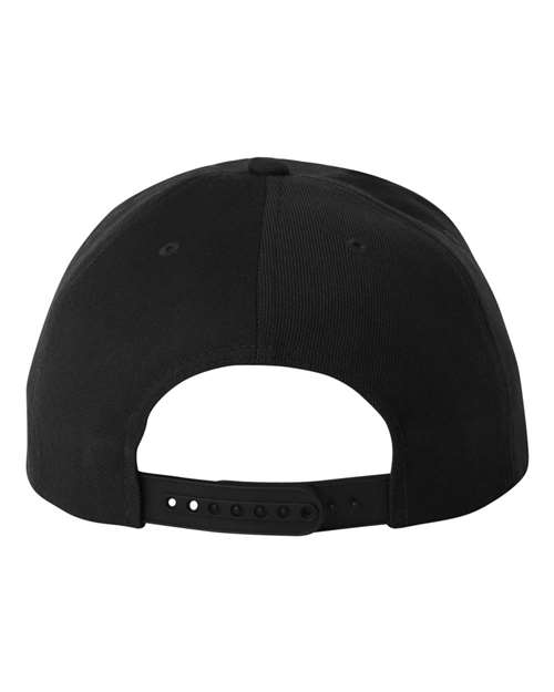 Premium Flat Bill Snapback Cap - Black