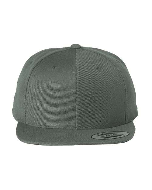 Premium Flat Bill Snapback Cap - Dark Grey
