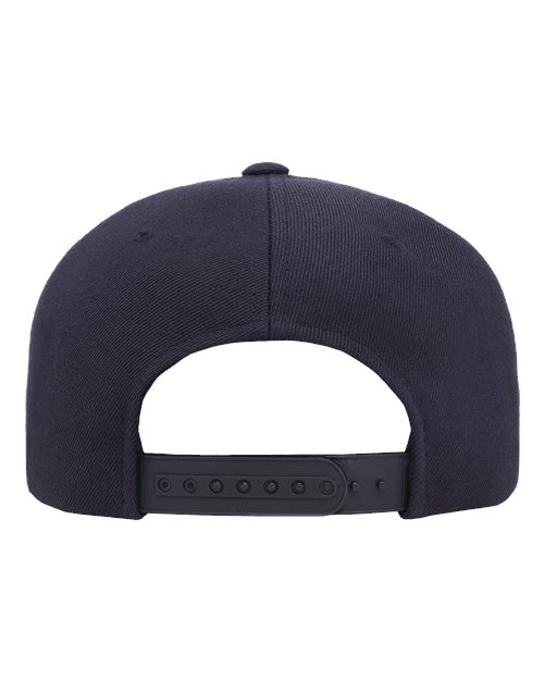 Premium Flat Bill Snapback Cap - Dark Navy