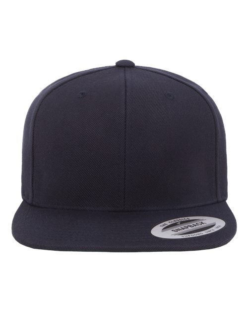 Premium Flat Bill Snapback Cap - Dark Navy