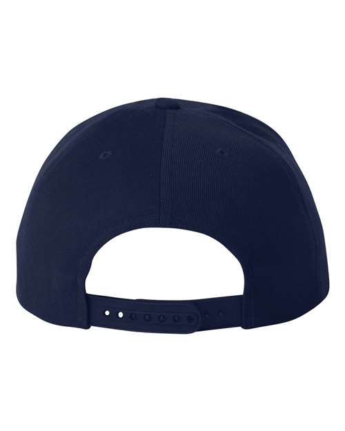 Premium Flat Bill Snapback Cap - Navy