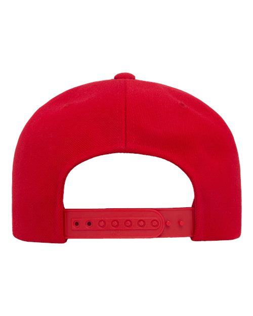 Premium Flat Bill Snapback Cap - Red